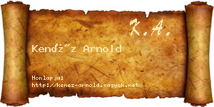 Kenéz Arnold névjegykártya